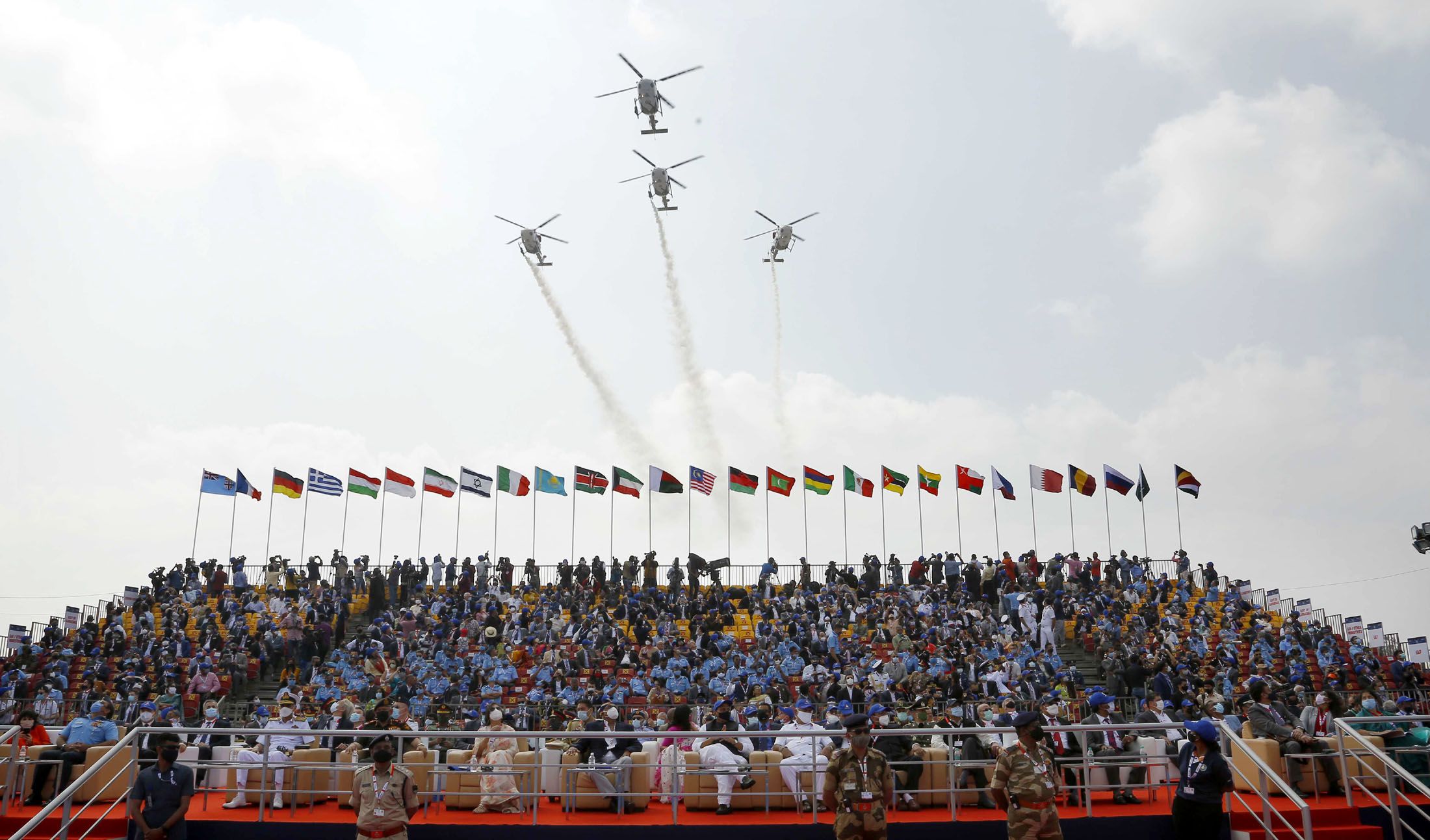 The Union Minister for Defence, Shri Rajnath Singh at the Aero India 2021 biennial Air Show, at the Air Force Station, Yelahanka, in Bengaluru on February 03, 2021.