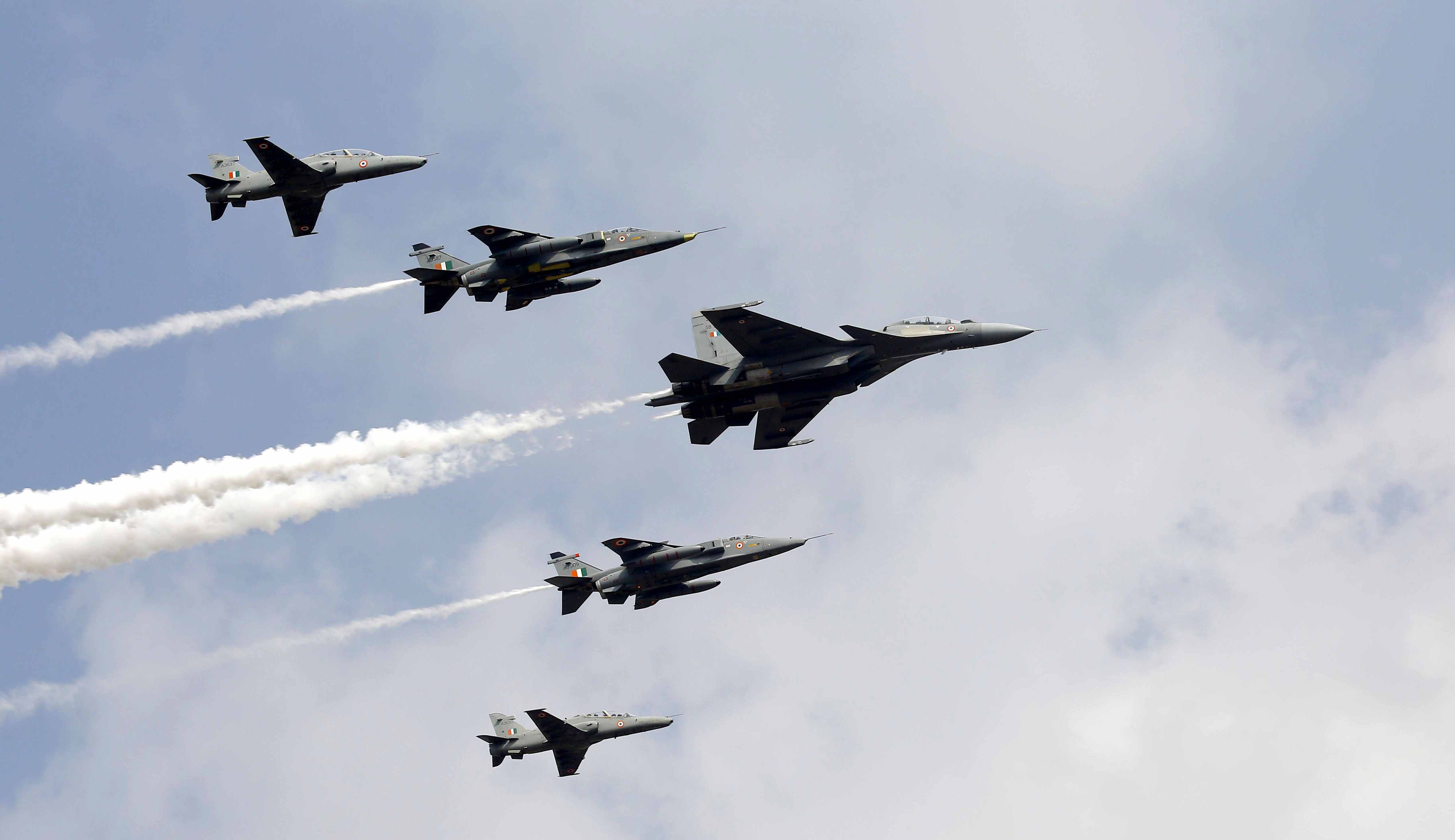 Glimpse of the Aero India-2021 biennial Air Show, at the Air Force Station, Yelahanka, in Bengaluru on February 03, 2021.