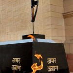 Inverted Rifle & Helmet, symbol of fallen soldiers of 1971 war, shifted from India Gate to National War Memorial