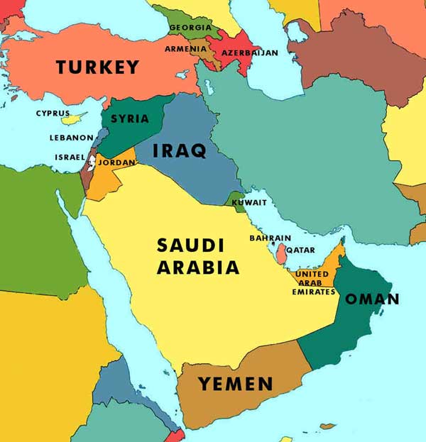 Map Of West Asia Countries 