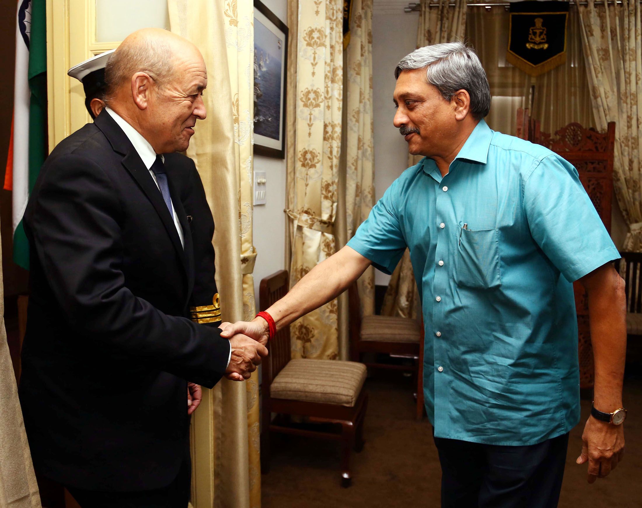 The French Defence Minister in India