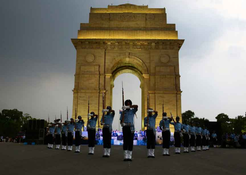 Air Warrior Symphony Orchestra and Drill Team performed At India Gate
