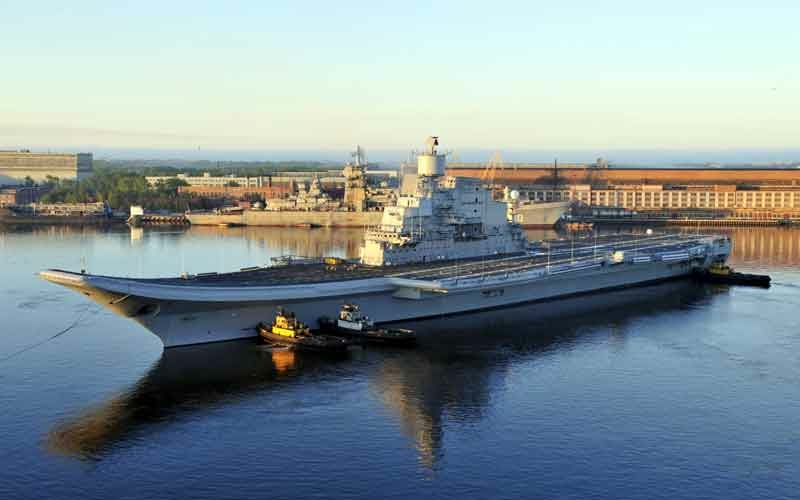 Sea Trials of India's Aircraft Carrier Vikramaditya (Gorshkov) 