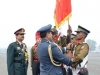 Chief Of The Air Staff, Air Chief Marshal Arup Raha Awarding  the Chief Of Army Staff Banner to Guerz Company 