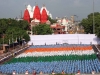 Tricolour formed by the school children 