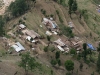An aerial shot of an earthquake hit village