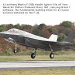 Lockheed Martin F-35 begins flying Block 1 Software