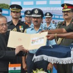 President Awards Standards to 115 Helicopter Unit and 26 Sqn of IAF