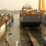 Landing Craft Utility Ship for Indian Navy Launched at Garden Reach...